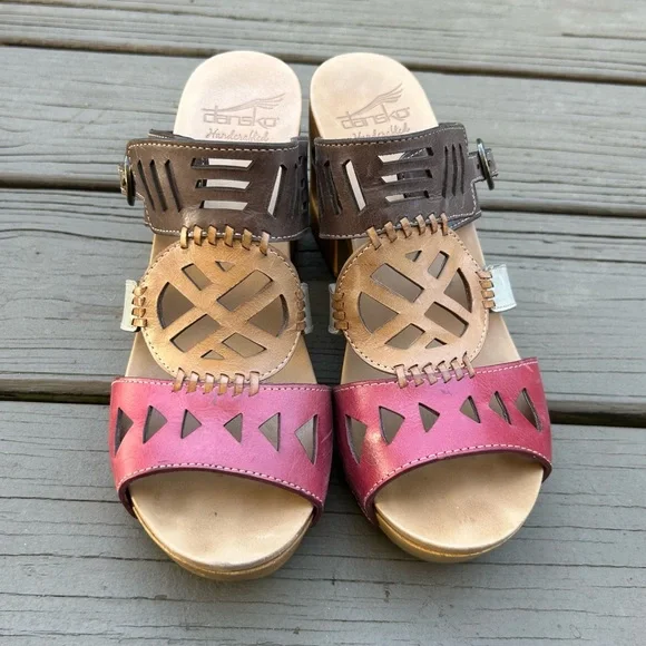 Dansko Multicolor Leather Sandals - Picture 11 of 11